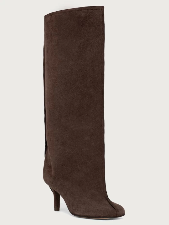 Obrázek produktu MM6 Maison Margiela kozačky nad kolena dámské semišové hnědá