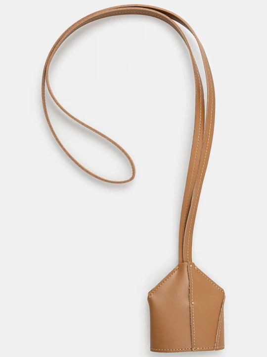 Obrázek produktu MM6 Maison Margiela Kožená klíčenka MM6 Maison Margiela hnědá