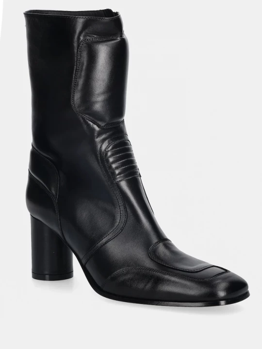 Obrázek produktu MM6 Maison Margiela Kožené kotníkové boty MM6 Maison Margiela černá