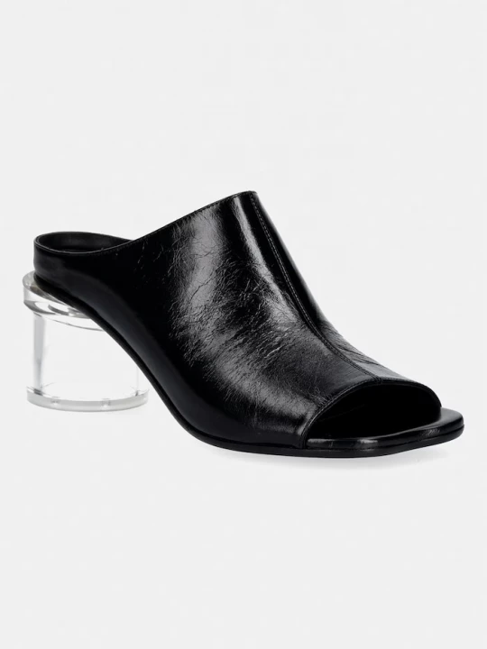 Obrázek produktu MM6 Maison Margiela Kožené pantofle MM6 Maison Margiela černá