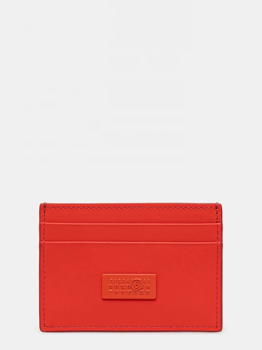 Obrázek produktu MM6 Maison Margiela Kožené pouzdro na karty MM6 Maison Margiela červená