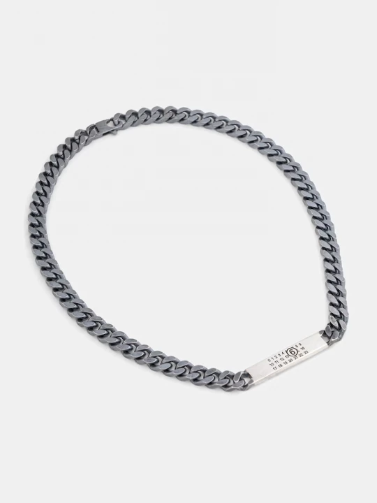 Obrázek produktu MM6 Maison Margiela řetízek dámský mosazný stříbrná