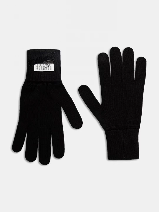 Obrázek produktu MM6 Maison Margiela Rukavice s přídavkem vlny MM6 Maison Margiela černá
