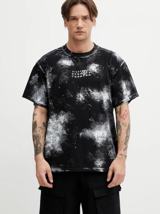 Obrázek produktu MM6 Maison Margiela tričko pánské bavlněné černá