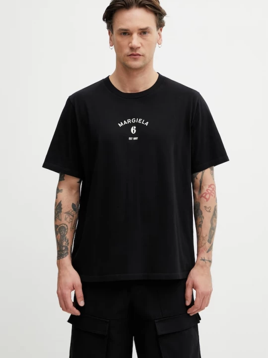 Obrázek produktu MM6 Maison Margiela tričko pánské bavlněné černá