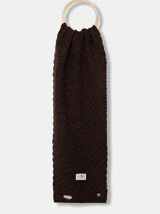 Obrázek produktu MM6 Maison Margiela Vlněná šála MM6 Maison Margiela hnědá