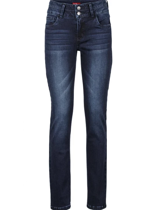 Obrázek produktu Modelujące dżinsy ze stretchem o kroju slim fit BonPrix niebieski