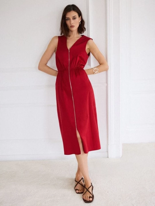 Obrázek produktu Mohito - Bavlněné midi šaty - kaštanová