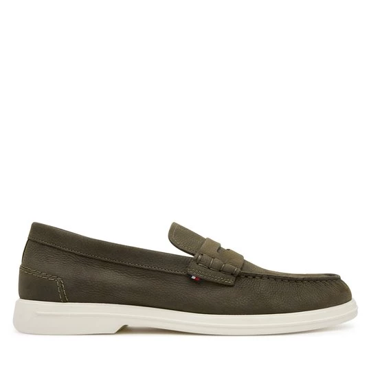 Obrázek produktu Mokasíny Tommy Hilfiger Nubuck P Loafer FM0FM05350 Khaki
