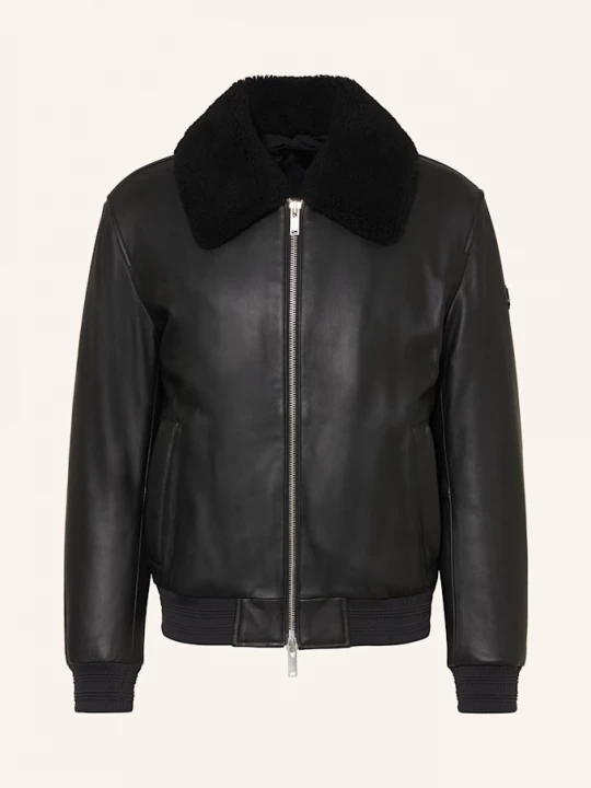 Obrázek produktu Moose Knuckles Kožený Blouson Toba černá