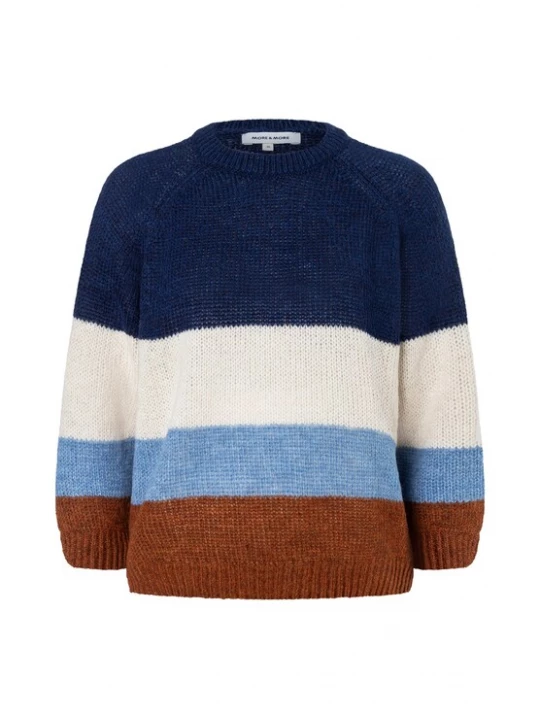 Obrázek produktu MORE & MORE Svetr marine modrá / modrý melír / koňaková / offwhite