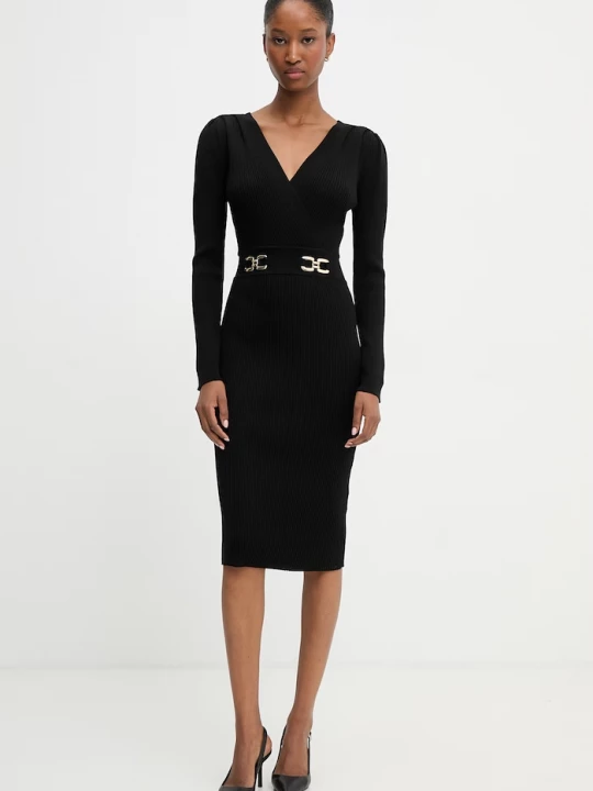 Obrázek produktu Morgan bodycon šaty s viskózou černá