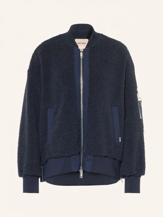 Obrázek produktu Mos Mosh Bluzon Z Plyšové Kožešiny Mmemeline V Kombinaci Materiálů tmavě modrá