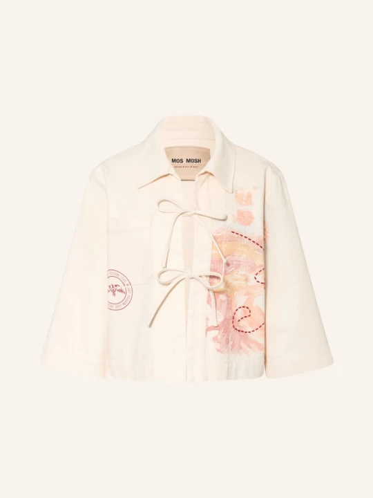 Obrázek produktu Mos Mosh Džínová Bunda Mmlulo S 3/4 Rukávy krémová / světle červená / tmavě červená