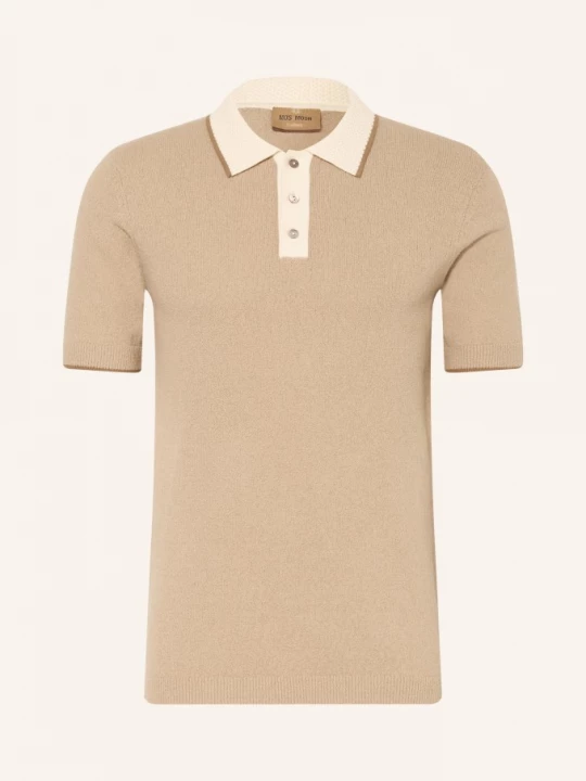 Obrázek produktu Mos Mosh Gallery Pletené Polo Tričko Mmgfrancesco, Regular Fit velbloudí / krémová