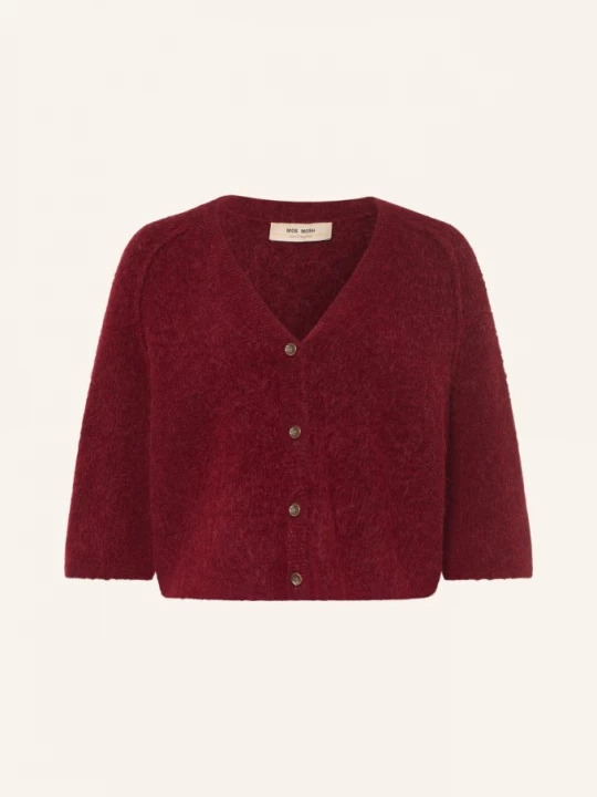 Obrázek produktu Mos Mosh Pletená Vesta Mmthora Lizet S Alpakou tmavě červená