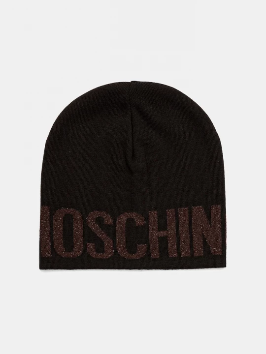 Obrázek produktu Moschino čepice dámská s příměsí vlny hnědá
