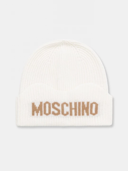 Obrázek produktu Moschino čepice dámská s vlnou béžová