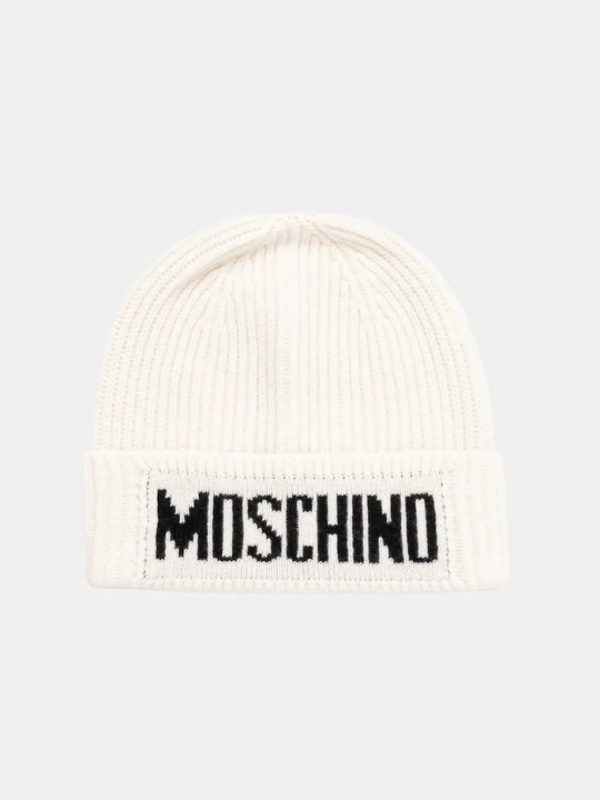 Obrázek produktu Moschino čepice pánská s příměsí vlny béžová