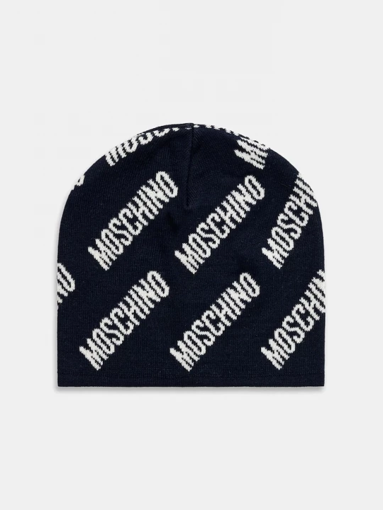 Obrázek produktu Moschino čepice s příměsí vlny námořnická modř