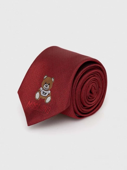Obrázek produktu Moschino Hedvábná kravata Moschino červená