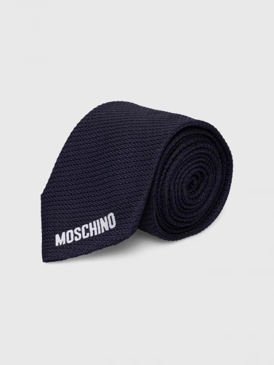 Obrázek produktu Moschino Hedvábná kravata Moschino námořnická modř