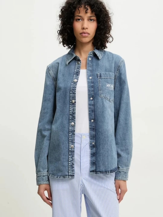 Obrázek produktu Moschino Jeans Bavlněná košile Moschino Jeans modrá
