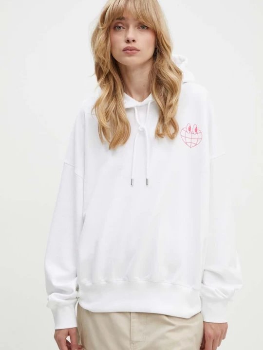 Obrázek produktu Moschino Jeans Bavlněná mikina bílá