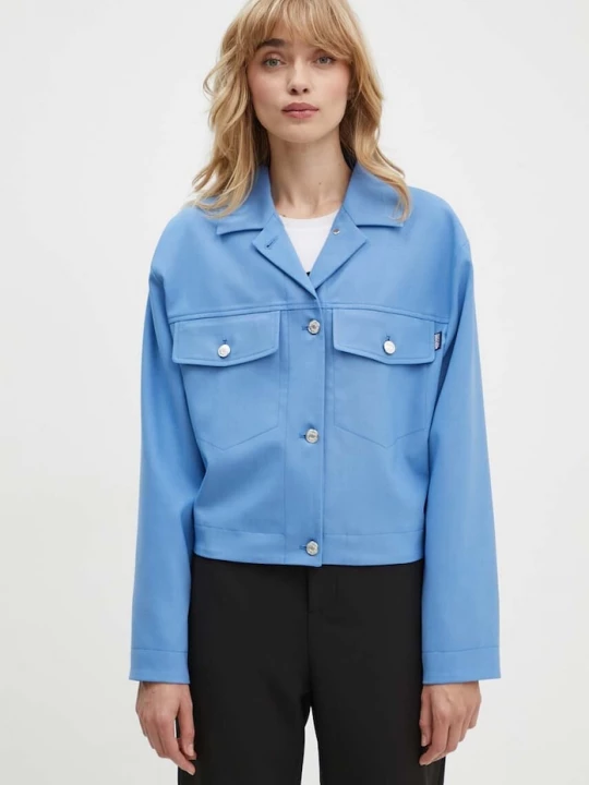 Obrázek produktu Moschino Jeans Bunda s příměsí vlny Moschino Jeans modrá