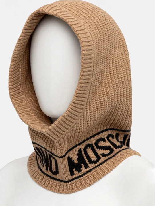 Obrázek produktu Moschino kapuce dámská s příměsí vlny hnědá
