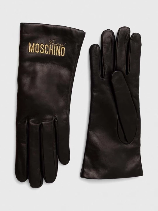 Obrázek produktu Moschino rukavice dámské kožené černá