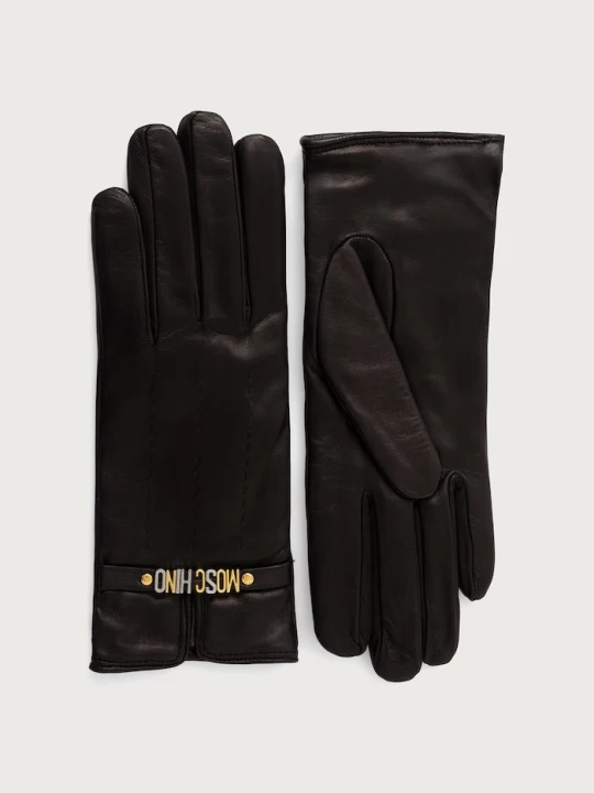 Obrázek produktu Moschino rukavice dámské kožené černá