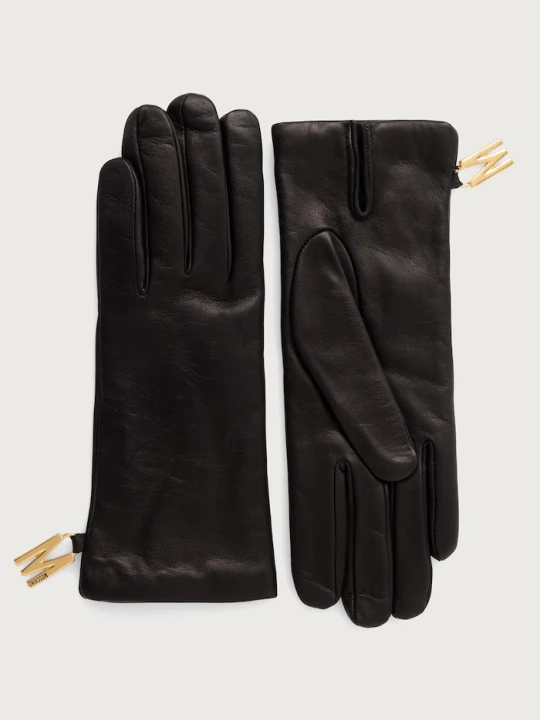 Obrázek produktu Moschino rukavice dámské kožené černá