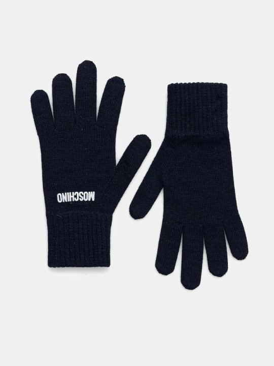 Obrázek produktu Moschino rukavice dámské s příměsí vlny námořnická modř