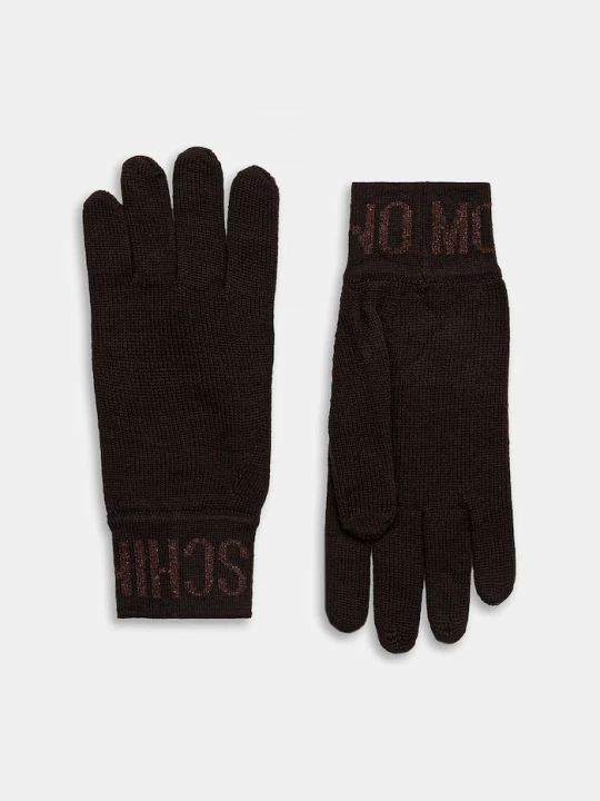 Obrázek produktu Moschino rukavice dámské s vlnou hnědá