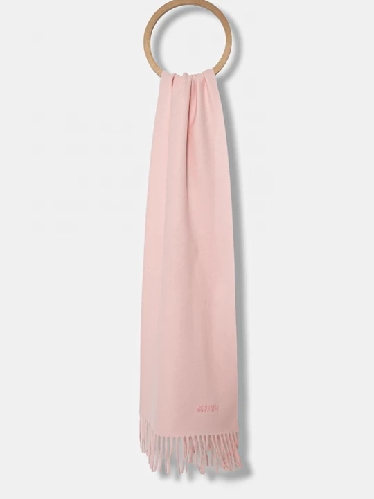 Obrázek produktu Moschino šála pánská z merino vlny růžová