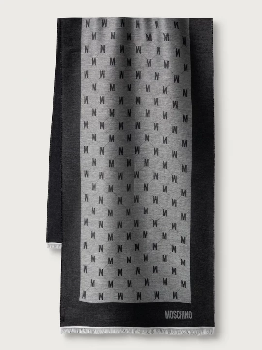 Obrázek produktu Moschino šála s příměsí vlny černá