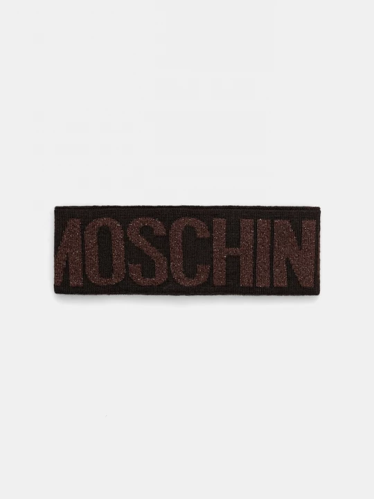 Obrázek produktu Moschino Vlněná čelenka Moschino hnědá