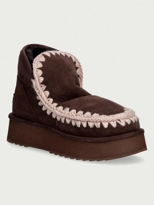 Obrázek produktu Mou Mini Eskimo Platform Boot sběhule dámské semišové hnědá