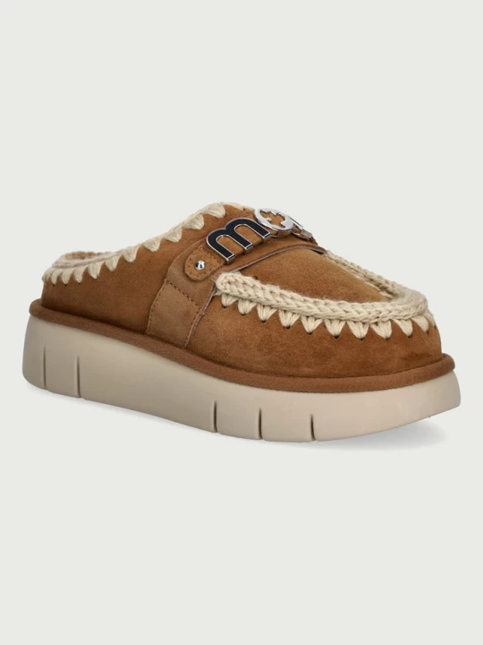 Obrázek produktu Mou pantofle dámské semišové Bounce Clog Metal Logo hnědá