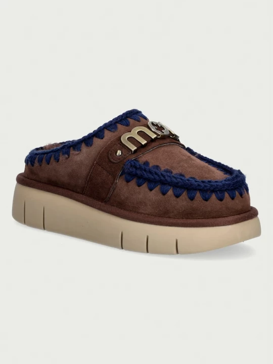 Obrázek produktu Mou pantofle dámské semišové Bounce Clog Metal Logo hnědá