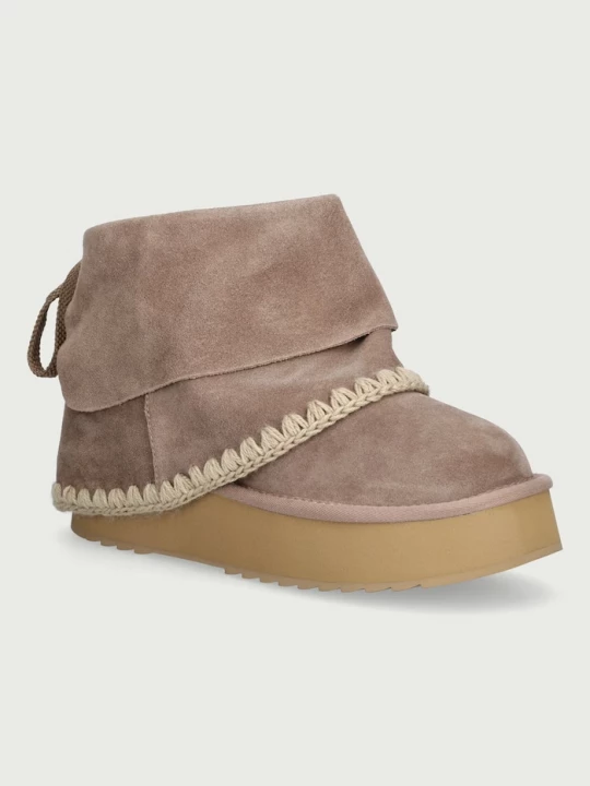 Obrázek produktu Mou Platform Boot Suede Folding sběhule dámské semišové béžová