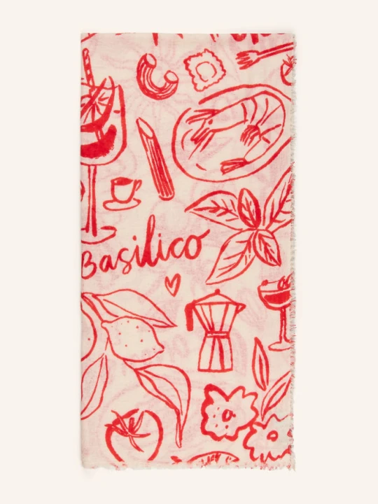 Obrázek produktu Mouleta Kašmírový Šátek krémová / červená