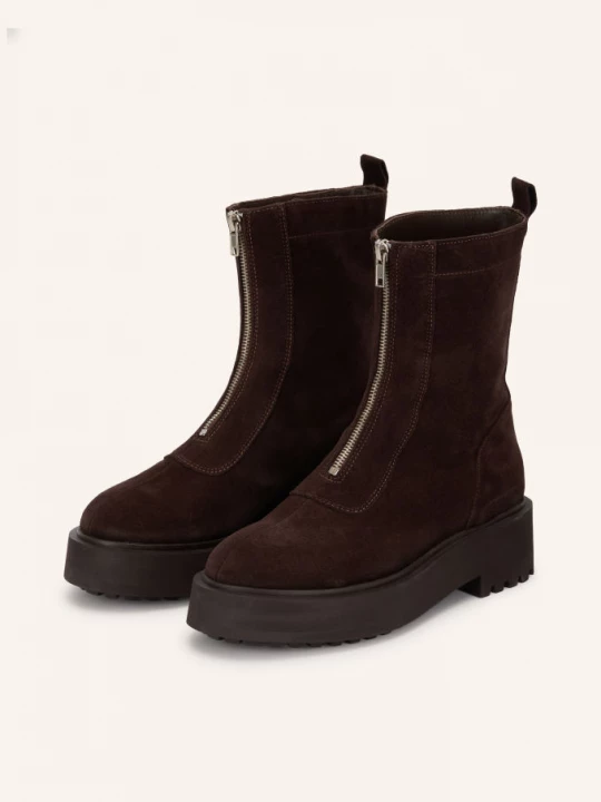 Obrázek produktu Mrs & Hugs Boots tmavě hnědá / stříbrná