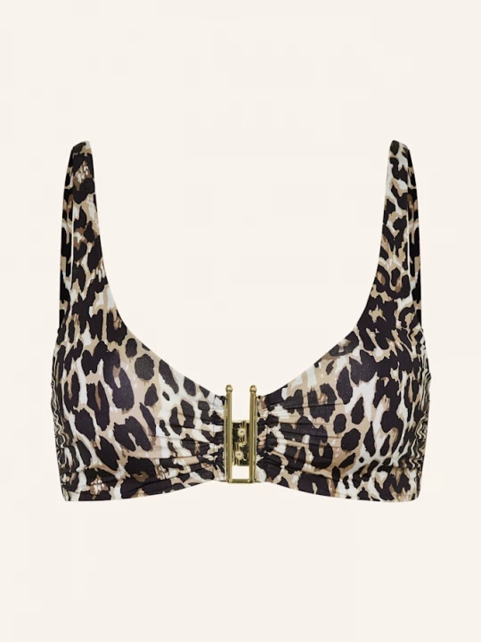 Obrázek produktu Mrs & Hugs Bralette Horní Díl Bikin černá / hnědá / bílá