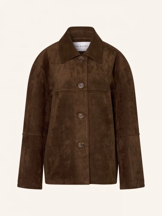 Obrázek produktu Mrs & Hugs Overjacket V Koženém Vzhledu tmavě hnědá