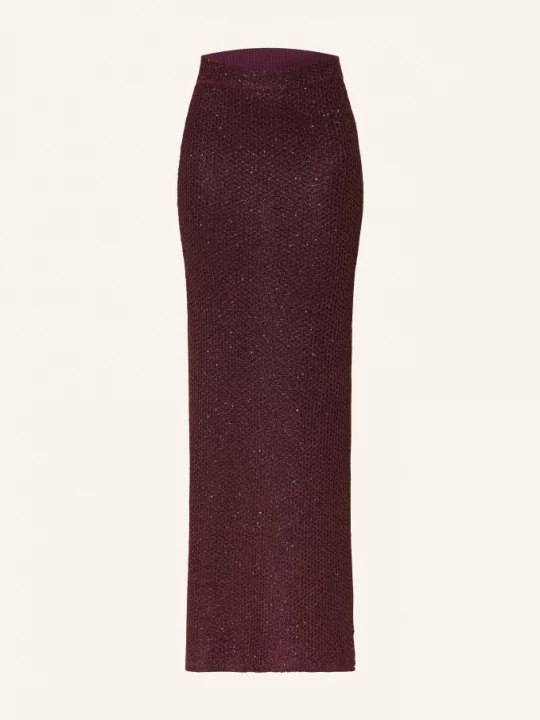 Obrázek produktu Mrs & Hugs Pletená Sukně S Flitry tmavě červená