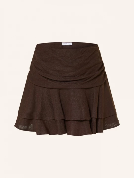 Obrázek produktu Mrs & Hugs Skort Z Lnu tmavě hnědá