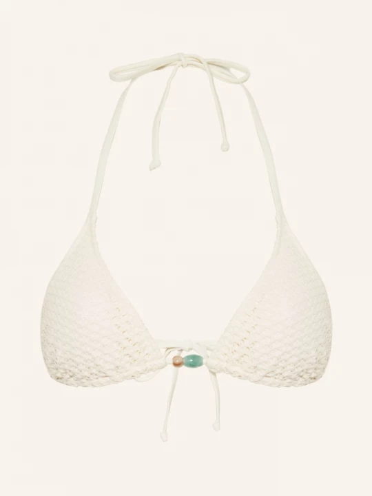 Obrázek produktu Mrs & Hugs Trojúhelníkové Bikiny S Ozdobnými Perličkami režná / světle hnědá / tyrkysová