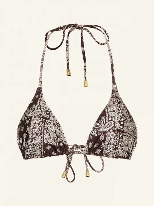 Obrázek produktu Mrs & Hugs Trojúhelníkové Bikiny tmavě hnědá / krémová